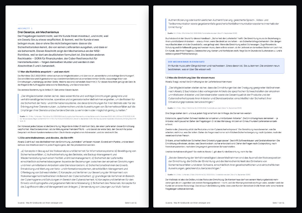 Zwei Seiten aus dem PDF von „Was Ihr Großkunde von Ihnen verlangen wird“