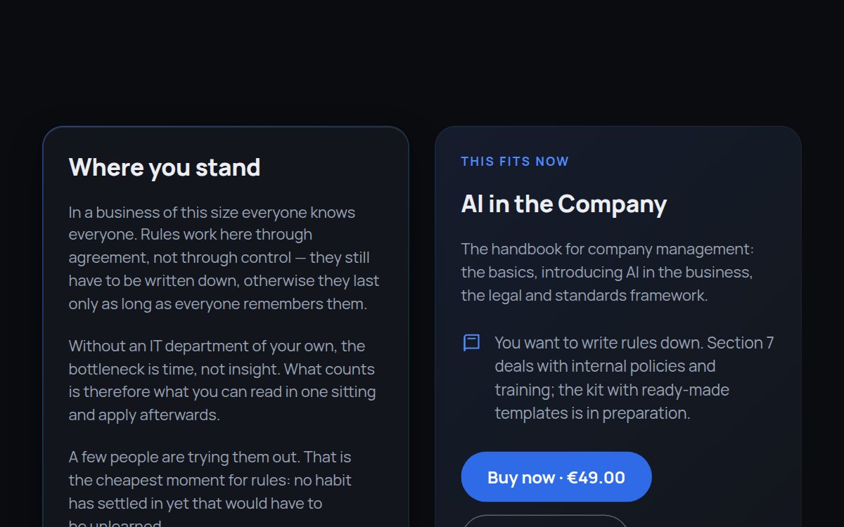 What the result looks like: What suits my business?