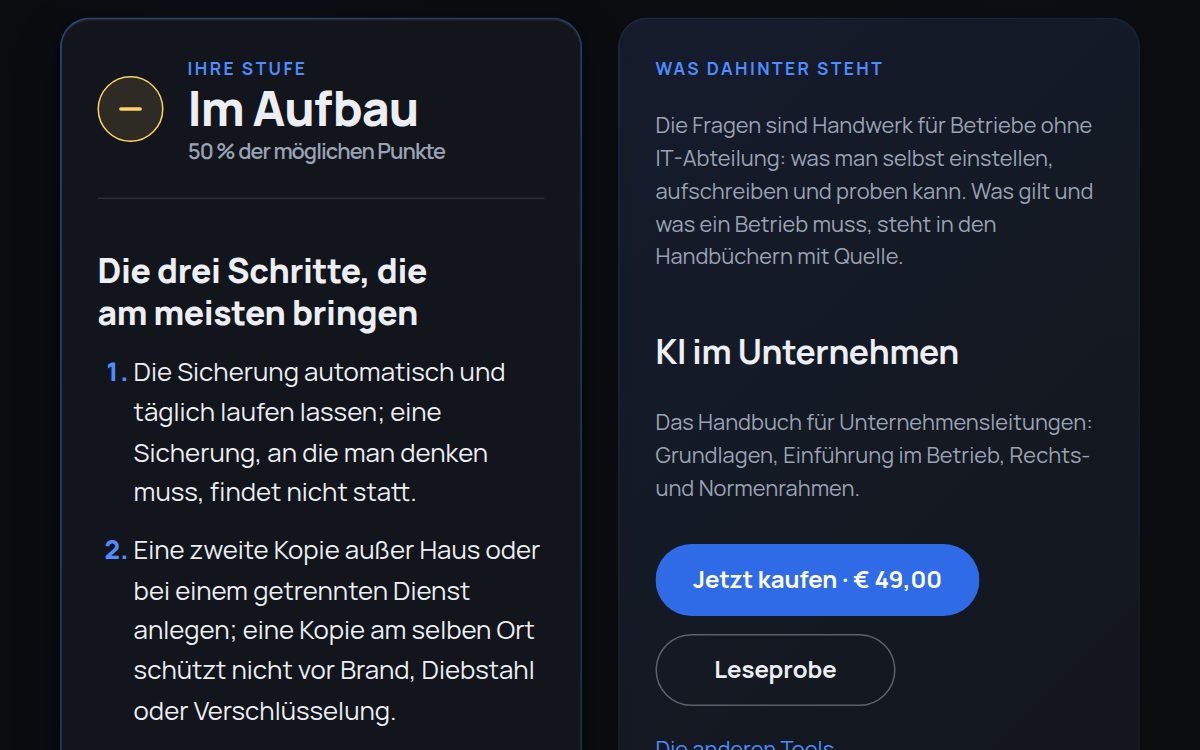 So sieht das Ergebnis aus: Was wäre morgen weg?